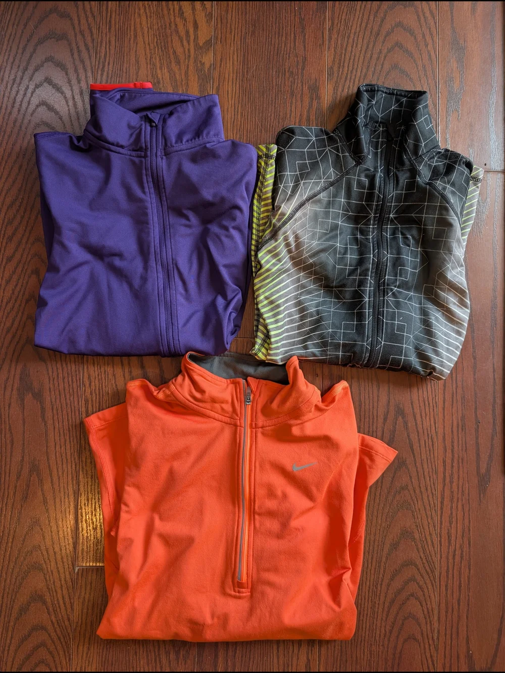 Nike Bundle Running Dri-FIT Athletic Quarter-Zip Top Pullover Workout Gym